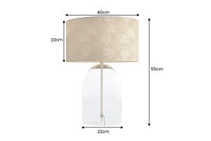 VEIOZA ELEGANTA, CLASSICO 55CM, STICLA SI ABAJUR ALB/AURIU, ARTIM GROUP SELECTION - Img 6
