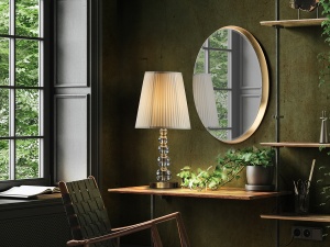 VEIOZA MERCURY, 61 CM, SAMPANIE/ALAMA/BEJ, DIN STICLA, ALAMA SI TEXTIL, STIL MODERN - Img 3
