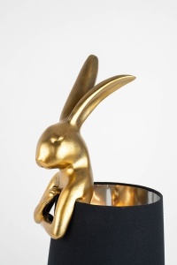 VEIOZA RABBIT 50 AURIU/NEGRU, CONFECTIONATA DIN POLIRASINA SI METAL, STIL MODERN - Img 3