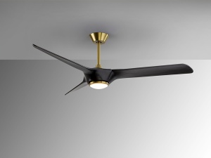 VENTILATOR ALISIOS, CU TELECOMANDA, 35/47 CM, NEGRU/BRONZ, DIN METAL, STIL MODERN - Img 4