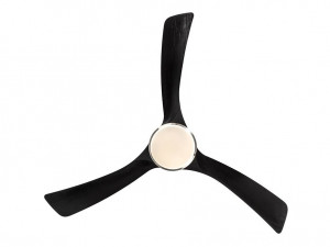VENTILATOR ASPAS, CU TELECOMANDA, 45/55 CM, NICHEL SATINAT/NEGRU/OPAL, DIN METAL, LEMN SI STICLA, STIL MODERN - Img 4