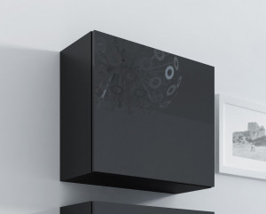 VITRINA LIVING VIGO KWADRAT NEGRU DESIGN MODERN CM