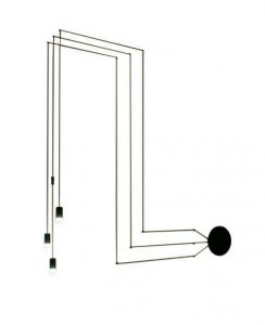 APLICA FLUSSO 3, CONFECTIONATA DIN METAL, NEAGRA, STIL INDUSTRIAL