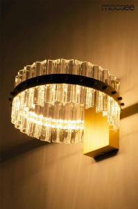 APLICA SATURNUS, AURIE, DIN OTEL SI CRISTAL, STIL MODERN - Img 2
