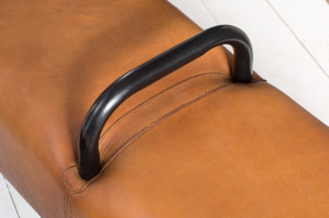 BANCUTA DIN PIELE NATURALA MARO/NATURAL BOCK 38481 - DESIGN VINTAGE - Img 3