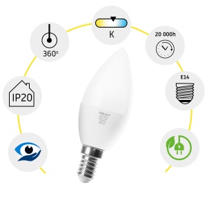 Bec cu LED RSL035 E14 8W Warm - Img 2