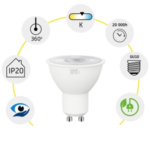 Bec cu LED RSL042 GU10 5W Cold - Img 2
