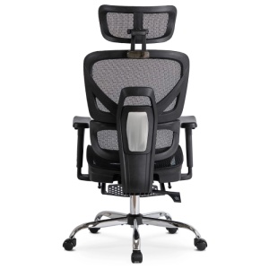 BESTSELLER! SCAUN DE BIROU ERGONOMIC, ARTIM MEBLE, REALIZAT DIN MATERIAL TEXTIL NEGRU, STIL MODERN - Img 4