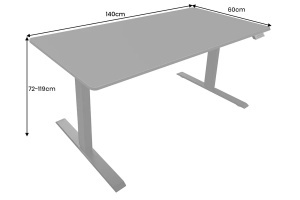 BIROU 140CM, REGLABIL PE INALTIME, MATERIAL MDF, MELAMINA, CADRUL METAL, ARTIM GROUP SELECTION - Img 2
