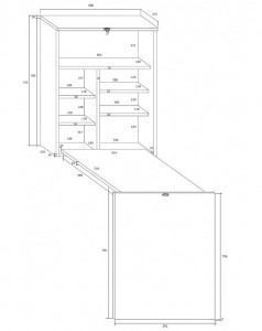 BIROU ALB LUCIOS HIDE - DESIGN MODERN - Img 3