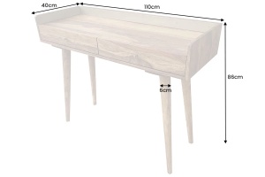 BIROU, BEAUTY BY NATURE 110CM, LEMN MASIV SHEESHAM, DESIGN RETRO - Img 5