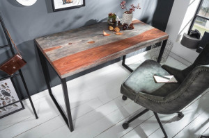 BIROU/ CONSOLA, ELEMENTS 118CM, LEMN MASIV SHEESHAM, DESIGN RETRO - Img 3