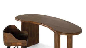 BIROU ELEGANT 172CM, 2194, LEMN DE TEC, MODEL DEOSEBIT, ARTIM GROUP SELECTION - Img 6