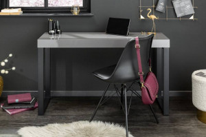 BIROU MODERN, DESK 120X40CM, COD 40863, DIN METAL SI MDF GRI - Img 2