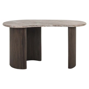 BIROU RASHFORD BLUSH 213522, CONFECTIONAT DIN MARMURA, MDF SI OTEL INOXIDABIL, CULOAREA MAROASPECT DE MARMURA, STIL MODERN - Img 2