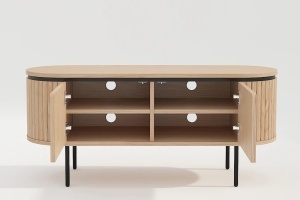 BUFET, ATELIER 120CM, FURNIR DE STEJAR SI PICIOARE DIN METAL, CULOARE NATUR, ARTIM GROUP SELECTION - Img 6