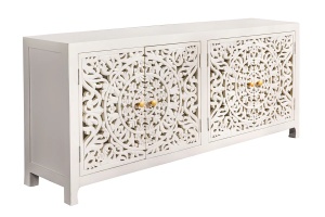 BUFET DE LIVING, MARRAKECH, 170CM, LEMN DE MANGO, ALB, ARTIM GROUP SELECTION - Img 5