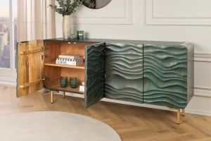 BUFET DE LIVING, WAVE 160CM, DIN LEMN DE MANGO TURCOAZ SI METAL, ARTIM GROUP SELECTION - Img 5