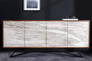 BUFET DEOSEBIT, MOUNTAIN SOUL 175CM, LEMN MASIV DE SALCAM SI FURNIR DE PIATRA, ARTIM GROUP SELECTION - Img 1