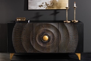 BUFET, GOLDEN SUNSET, 140CM, 3D, LEMN DE MANGO, NEGRU, ARTIM GROUP SELECTION - Img 2