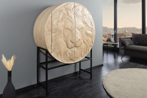 BUFET LIVING 140CM, LION 3D, DIN LEMN MASIV DE MANGO SI METAL AURIU, ARTIM GROUP SELECTION - Img 6