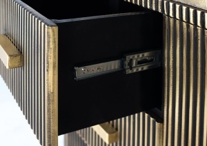 BUFET LIVING, 150CM, LEMN MASIV DE MANGO, CULOARE BRONZ/NEGRU, ARTIM GROUP SELECTION - Img 5