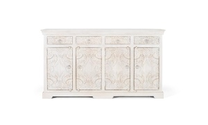 BUFET LIVING 180CM, COD 1517, DIN LEMN DE MANGO, ALB ANTICHIZAT, ARTIM GROUP SELECTION