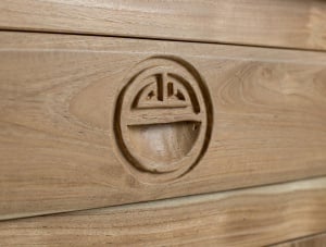 BUFET LIVING, 202CM, LEMN MASIV DE TEC, CULOARE NATUR, NOTE RUSTICE, ARTIM GROUP SELECTION - Img 5