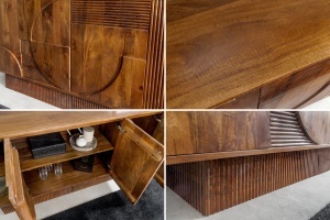 BUFET LIVING, ART DECO 170CM, LEMN DE MANGO, MODEL 3D, CULOARE MARO, ARTIM GROUP SELECTION - Img 4