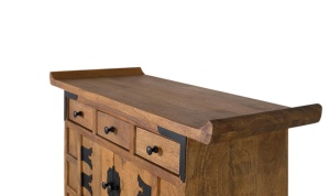 BUFET LIVING CORINTH 91CM, DIN LEMN DE MANGO, CULOARE NATUR MIERE, ARTIM GROUP SELECTION - Img 4