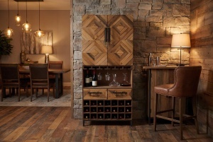 BUFET LIVING DEOSEBIT, BODEGA 160CM, REALIZAT DIN LEMN DE PIN SI METAL, CULOARE NATUR, ARTIM GROUP - Img 9