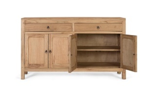 BUFET LIVING DIN LEMN 140CM, COD 2347, LEMN DE MINDI SI METAL, ARTIM GROUP SELECTION - Img 3