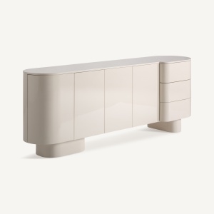 BUFET LIVING HATON 220CM, DIN LEMN, FINISAJ BEJ, STIL ART DECO, VICAL HOME - Img 2