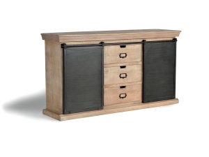 BUFET LIVING INDUSTRIAL160CM, DIN LEMN DE MANGO SI METAL, CULOARE NATUR SI GRI INCHIS, ARTIM GROUP SELECTION