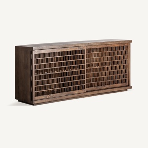 BUFET LIVING KLADNO 200CM, REALIZAT DIN LEMN DE MANGO, FINISAJ MARO, VICAL HOME - Img 2