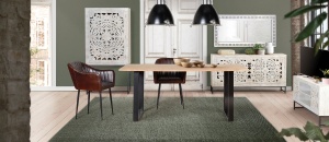 BUFET LIVING MYKONOS 150CM, DIN LEMN DE MANGO, CULOARE ALB ANTICHIZAT, ARTIM GROUP SELECTION - Img 6