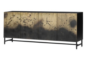 BUFET LIVING, OXID 180CM, REALIZAT DIN LEMN DE MANGO SI METAL, CULOARE NEGRU/AURIU, ARTIM GROUP SELECTION - Img 3