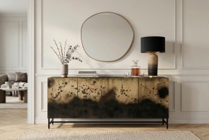 BUFET LIVING, OXID 180CM, REALIZAT DIN LEMN DE MANGO SI METAL, CULOARE NEGRU/AURIU, ARTIM GROUP SELECTION - Img 13