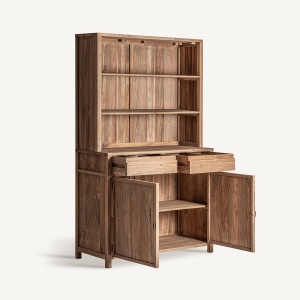 BUFET LIVING SUKT 200CM, REALIZAT DIN LEMN DE TEC, REALIZAT MANUAL, FINISAJ NATUR/MARO, VICAL HOME - Img 3