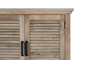 BUFET LIVING VENETIA 200CM, REALIZAT DIN LEMN DE MANGO, CULOARE NATUR, STIL RUSTIC CONTEMPORAN, GINER Y COLOMER - Img 7