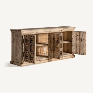 BUFET SIRIGERE 220CM, DIN LEMN DE MANGO SI METAL, DESIGN ETNIC, VICAL HOME - Img 6