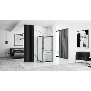 CABINA DE DUS SPACE IN 90X90, CU CADITA SAVOY NEAGRA, CALITATE SUPERIOARA - Img 4