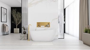 CADA FREESTANDING CORI, 170 CM, ALB, DIN ACRIL, CALITATE SUPERIOARA - Img 4