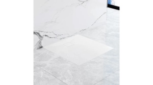 CADITA DE DUS REA MAGNUM, 90x90 CM, ALB, DIN COMPOZIT, CALITATE SUPERIOARA - Img 2