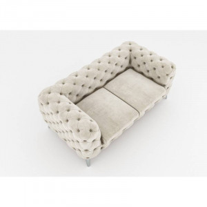CANAPEA 2 LOCURI, CHESTERFIELD, DIN STOFA DE CALITATE, 185CM, CULOARE PERSONALIZATA - Img 2