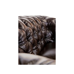 CANAPEA CHESTERFIELD 5 LOCURI, 310CM, DIN LEMN SI PIELE NATURALA, CULOARE MARO, ARTIM SELECTION - Img 3
