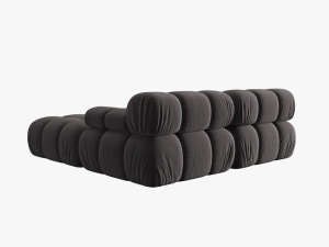 CANAPEA/COLTAR MODULAR BELLIS, 3 LOCURI, 188 CM, GRI INCHIS 97, TAPITERIE DIN CATIFEA, DESIGN DEOSEBIT - Img 6