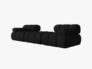 CANAPEA/COLTAR MODULAR BELLIS, 3 LOCURI, 188 CM, NEGRU 19, TAPITERIE DIN CATIFEA 3D, DESIGN DEOSEBIT - Img 7