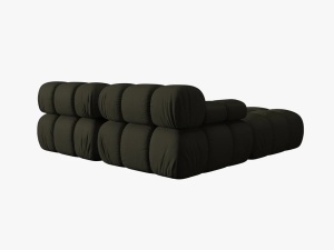 CANAPEA/COLTAR MODULAR BELLIS, 3 LOCURI, 188 CM, VERDE 77, TAPITERIE DIN CATIFEA 3D, DESIGN DEOSEBIT - Img 4