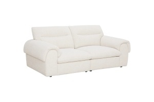 CANAPEA CONFORTABILA SIXTH SENSE 210CM, REALIZATA DIN LEMN SI MATERIAL TEXTIL BOUCLE, CULOARE BEJ, INVICTA INTERIOR